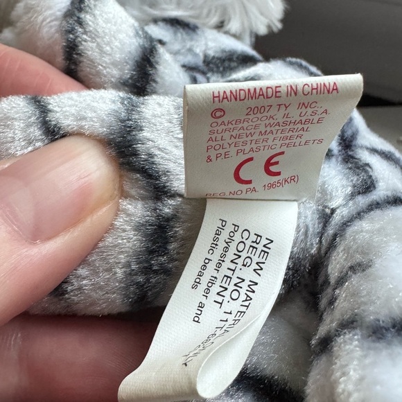 🐯✨ RARE 2007 Ty Beanie Baby “Teegra” – White Tiger – Mint with Tags! ✨🐯 - Picture 14 of 15
